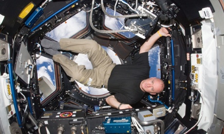 NASA astronaut Scott Kelly on board the International Space Station in 2010.