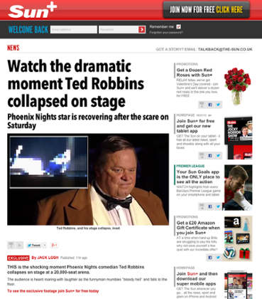 The Sun's online report