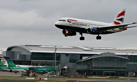 Aer Lingus and British Airways planes at Dublin airport