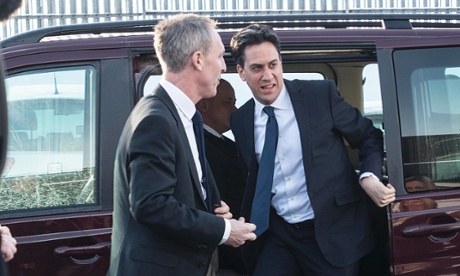 Ed Miliband getting out of a car