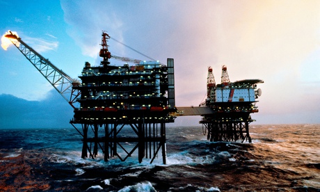 One of the Brent oil platforms in the North Sea