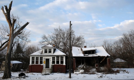 Abandoned Detroit houses.