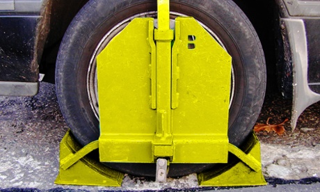 A wheel clamp