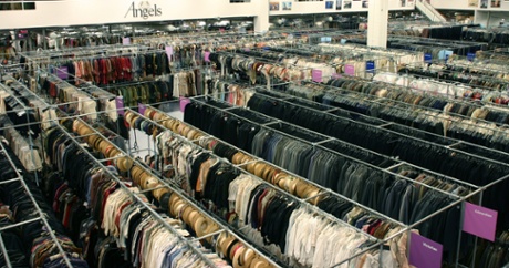 Rails of clothes.