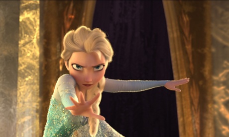 A still of Elsa in Frozen.