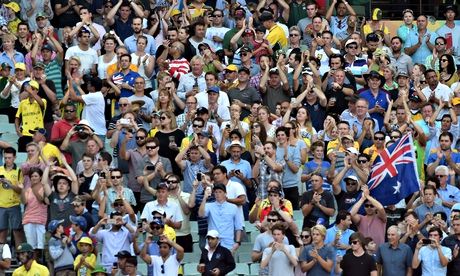 Spectators at the MCG watching England v Australia in the 2015 Cricket World Cup