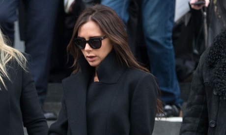 Victoria Beckham at the memorial service for Louise Wilson.