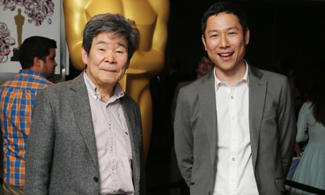 Isao Takahata and Yoshiaki Nishimura, director and producer of The Tale of the Princess Kaguya.