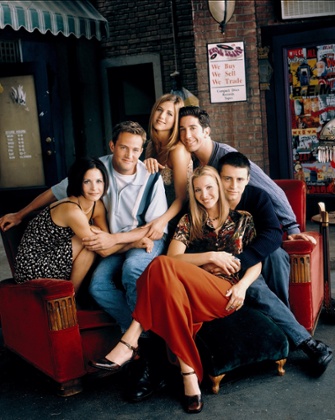 Kudrow with her co-stars in Friends, 2003.