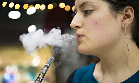 Vaper at an electronic cigarette shop