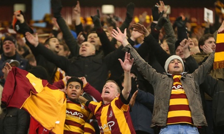 Bradford City fans at Villa Park in 2013