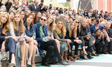 The Burberry SS15 front row