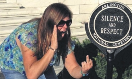 Lindsey Stone at Arlington Cemetery.