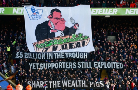 Crystal Palace Fans show their feelings regarding the latest TV deal.