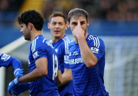 Branislav Ivanovic celebrates.