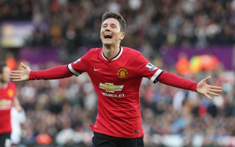 Ander Herrera celebrates.