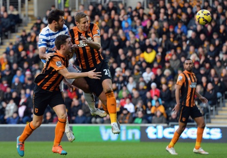 Charlie Austin scores the equalising goal.