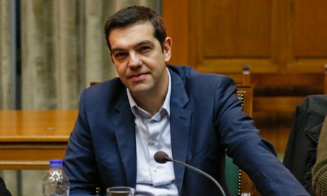 Greek prime minister Alexis Tsipras at a cabinet meeting on Saturday.