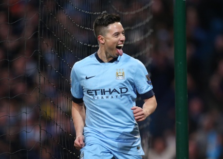 Samir Nasri celebrates.