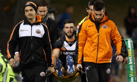 James Tedesco in familiar pose. The Wests Tigers face another miserable year unless they can overcome their crippling injury issues.