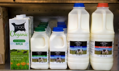 Organic milk on sale