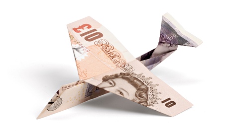 Airplane made of notes