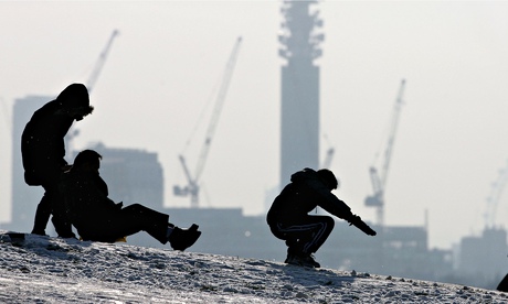 Children today have better bad-weather gear than in the 1940s, but when it snows really heavily thei