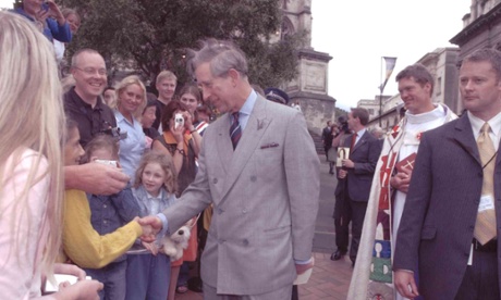 Manorama, Mridu Thanki’s mother shakes hands with Prince Charles in Dunedin, New Zealand, in 2005.