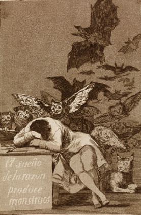 The sleep of reason produces monsters,circa 1797-98
