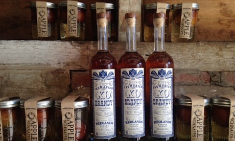 Tasmania is becoming famous for its produce, including apple sauce and brandy.