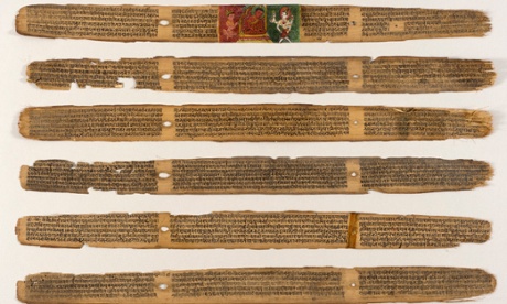 The Susruta Samhita, a treatise on Ayurvedic medicine on palm leaves. 
