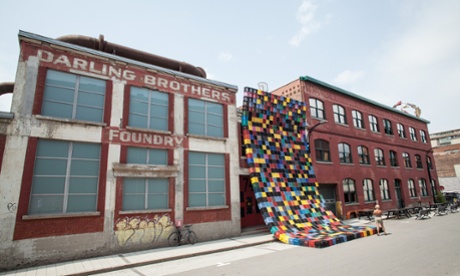 Outdoor art installation, Darling Brothers Foundry, Montreal