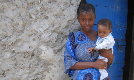 Guardian Africa Special Zainab Salehe Abu (dob 12/02/2005) and her mother Rehema Richard Abu, Dar es Salaam, Tanzania, Africa. Hear Africa