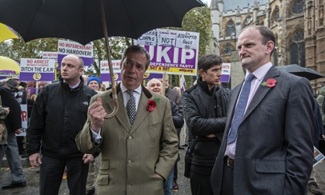 Nigel Farage and Douglas Carswell outside the House of Commons