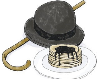 Breakfast: Charlie Chaplin's wheat cakes