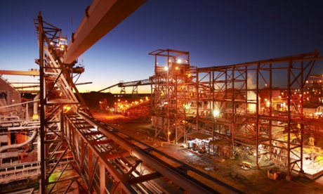 BHP Billiton's processing plant near the Olympic Dam mine in South Australia.