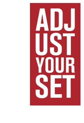 Adjust Your Set logo in red