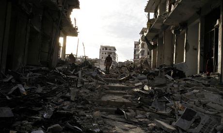 A Free Syrian Army fighter in Aleppo.