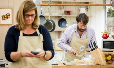 Sarah and David get stuck in.