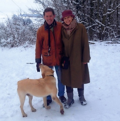 Caroline Lucas with her husband Richard