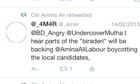 Amina Ali Biraderi tweet