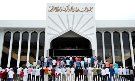 Muslims attend Friday prayers in Malé.