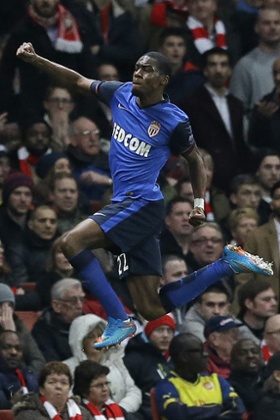 Geoffrey Kondogbia celebrates after scoring.