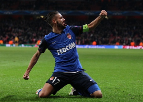 Yannick Ferreira-Carrasco celebrates.