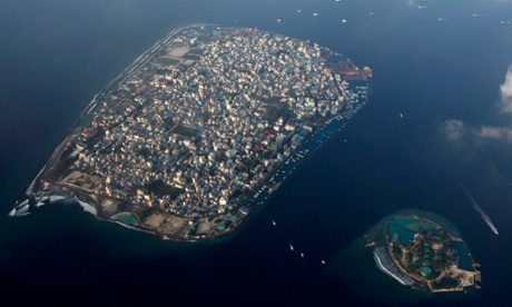 The Maldives capital, Malé, aerial view