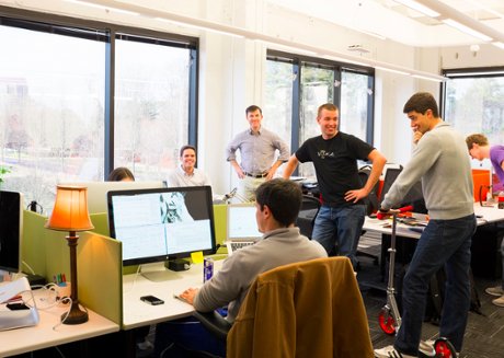 people working in office