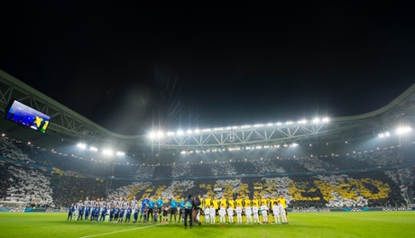 Borussia Dortmund and Juventus supporters set the scene and atosphere in Turin.