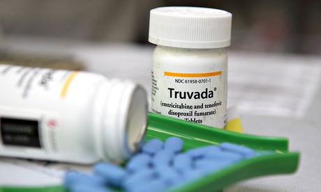 Bottles of antiretroviral drug Truvada.