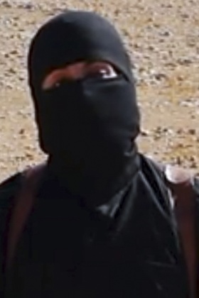 A screengrab of an Islamic State video of Mohammed Emwazi during a hostage beheading.