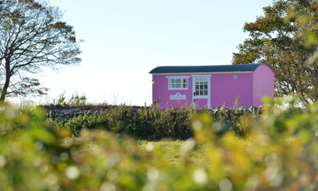 Shepherd's Hut, aka the Pink Hut, Llangaffo, Wales